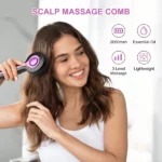 brosse de massage du cuir chevelu électrique scalpease avec applicateur d'huile capillaire