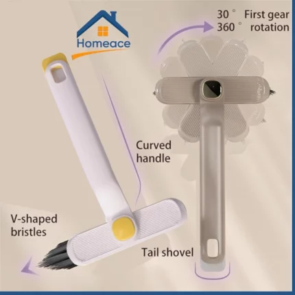 brosse de nettoyage à fissures rotative 360° multifonction pour suceurs creux
