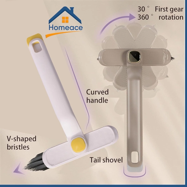brosse de nettoyage à fissures rotative 360° multifonction pour suceurs creux