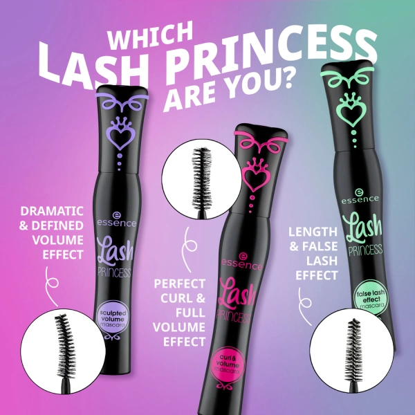 coffret collection cadeau 4 pcs mascara essence lash princess false lash effect, waterproof, curl & volume, sculpted volume