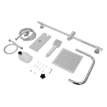 colonne de douche carrée aquasu basic 914 inox chromé confort xxl