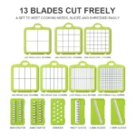 Coupe-Légumes Multifonctionnel 22en1 avec Hachoir à épices – Image 3