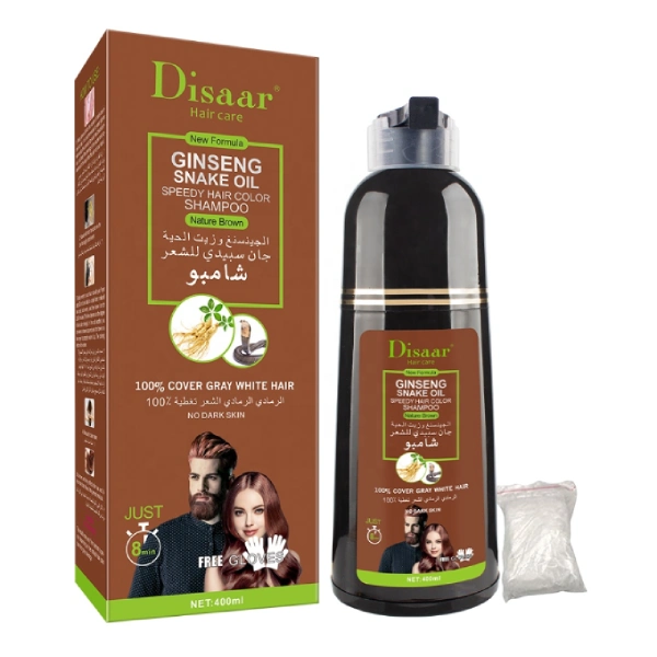 disaar shampooing colorant ginseng snake oil marron naturel original 400ml
