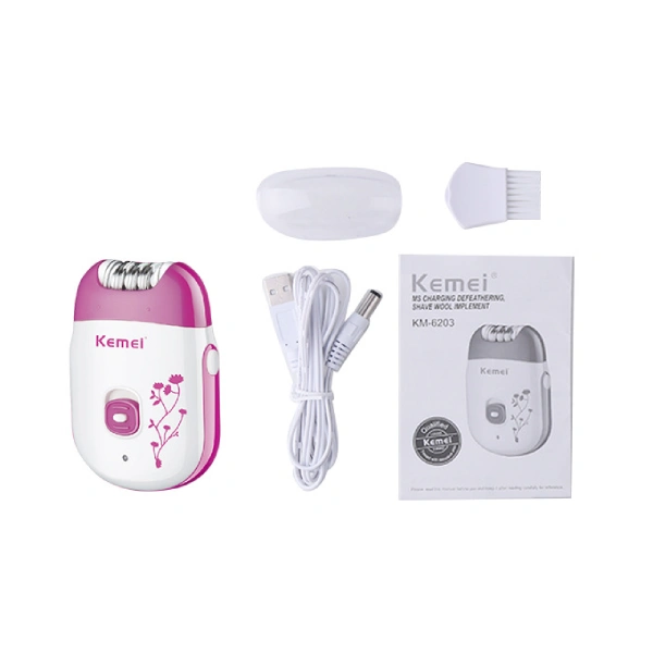 épilateur électrique rechargeable kemei km-6203