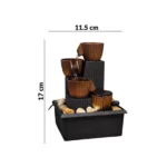 Fontaine d'Intérieur Zen Cascade de Bols – Lumière LED – Image 3