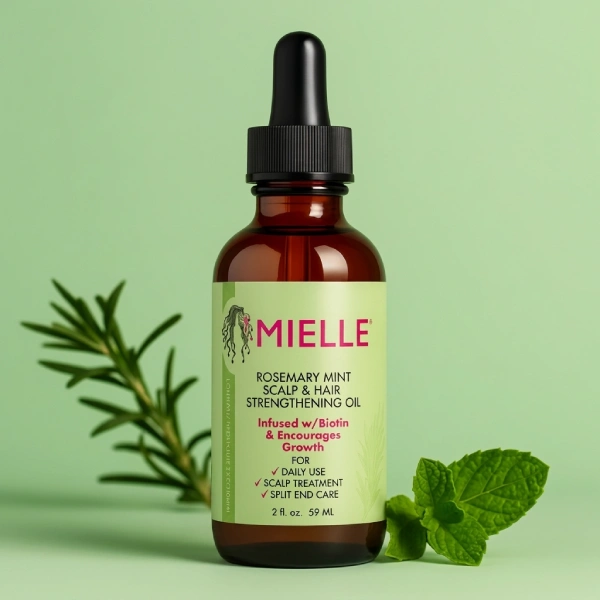 huile fortifiante mielle romarin et menthe pour croissance des cheveux secs et pointes fourchues