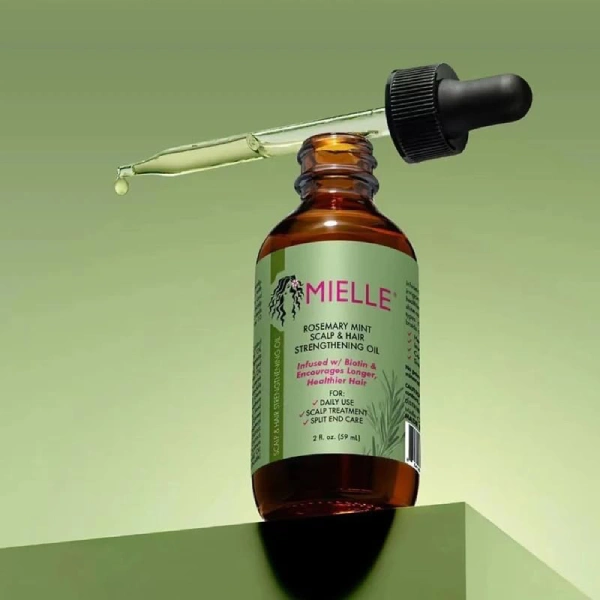 huile fortifiante mielle romarin et menthe pour croissance des cheveux secs et pointes fourchues