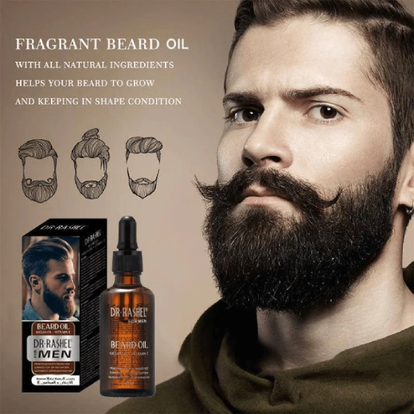 huile à barbe à l'huile d'argan et vitamine e dr rashel 50ml