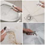 kit complet douchette flexible shattaf toilette wc duscheline blanc