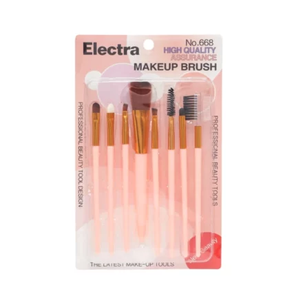 kit de 7 pinceaux de maquillage electra rose