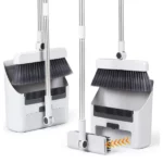 kit de nettoyage 3en1 blanc balai brosse pelle à poussière autonettoyante pour intérieur et extérieur
