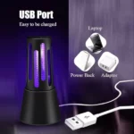 lampe anti-moustiques led 360° à choc électrique haute tension usb klencare