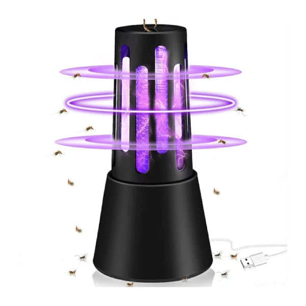 lampe anti-moustiques led 360° à choc électrique haute tension usb klencare