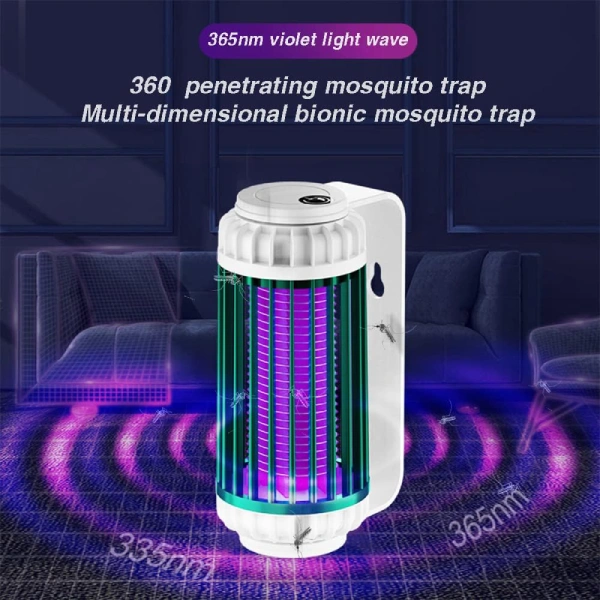 lampe anti-moustiques uv led usb lanterne suspendue pour intérieur et extérieur