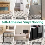 lot de 10 carreaux adhésifs autocollants sol en vinyle imperméable 30x30cm