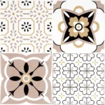 lot de 10 carreaux adhésifs autocollants sol en vinyle imperméable 30x30cm