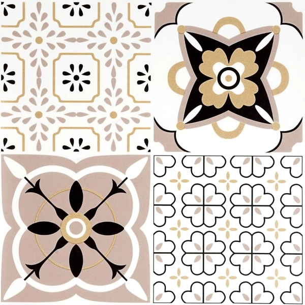 lot de 10 carreaux adhésifs autocollants sol en vinyle imperméable 30x30cm