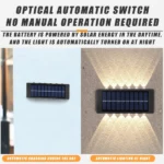 Lot de 2 Appliques Murales Solaires 12 LED – Éclairage Haut-Bas – Image 3