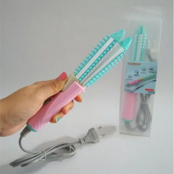 mini fer à friser lisseur 2en1 sonar sn013 rose