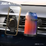 porte-gobelet pliable et support téléphone magnétique voiture 2en1 seametal