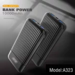 power bank aspor a323 10000 mah charge rapide 20w noir