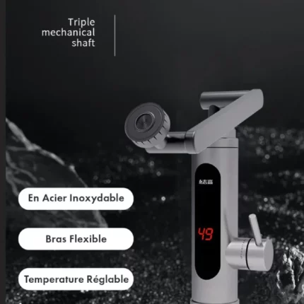 robinet chauffe-eau chauffant électrique instantané 3000w avec écran led ry-016