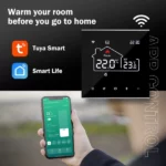 thermostat intelligent wifi tuya avec écran lcd tactile ecobuy