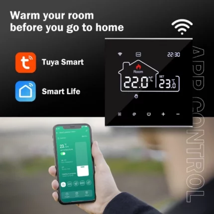 thermostat intelligent wifi tuya avec écran lcd tactile ecobuy