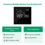 thermostat intelligent wifi tuya avec écran lcd tactile ecobuy