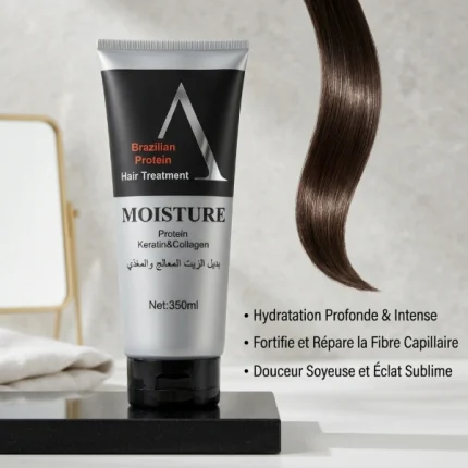 brazilian protein a moisture huile crème de soin capillaire hydratant au protéine, kératine et collagène 350ml