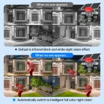 Caméra de Surveillance Solaire 4G 4 Objectifs – 16MP 8K Ultra HD & Zoom X10 – Image 3
