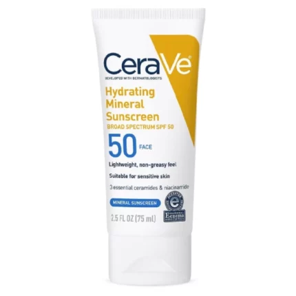 cerave écran crème solaire minéral hydratant spf 50 75ml