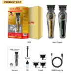 daling dl-0069 tondeuse cheveux professionnelle sans fil rechargeable avec écran lcd