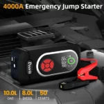 démarreur de voiture jump starter portable multifonction 4en1 doorii q10 4000a avec compresseur d'air, torche led, powerbank