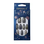 kit de faux ongles press-on opoola noir 26 pcs
