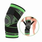 genouillère de compression respirante 3d réglable sangles élastiques vert