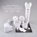 kemei km-2199 épilateur rasoir suppression des poils électrique rechargeable kit 5en1