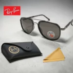 lunettes de soleil polarisées carrée ray-ban aviator 2026 noir argent silver