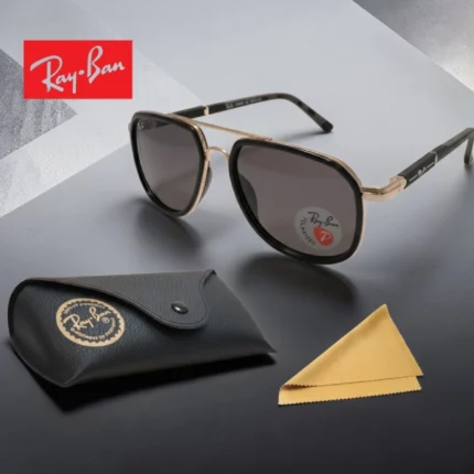 lunettes de soleil polarisées carrée ray-ban aviator 2026 noir or gold