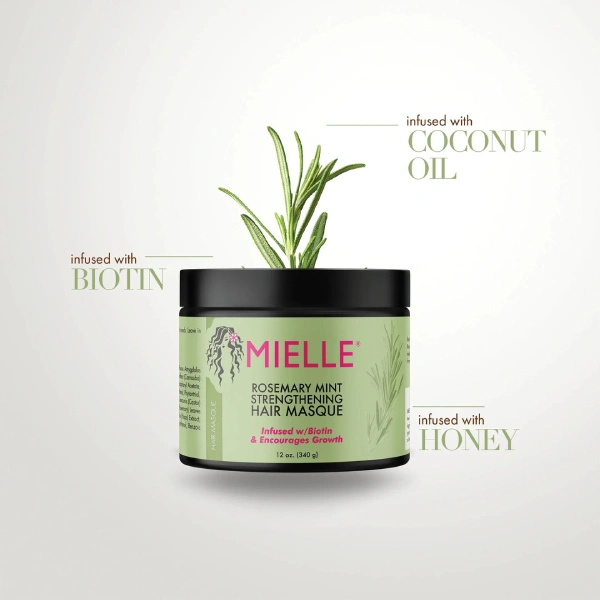 masque capillaire fortifiant au romarin et menthe mielle organics rosemary mint strengthening hair masque