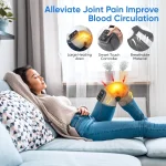 masseur de genou ttlife 3en1 genouillère électrique chauffante pour l'arthrite, 5 chauffages et 3 massages