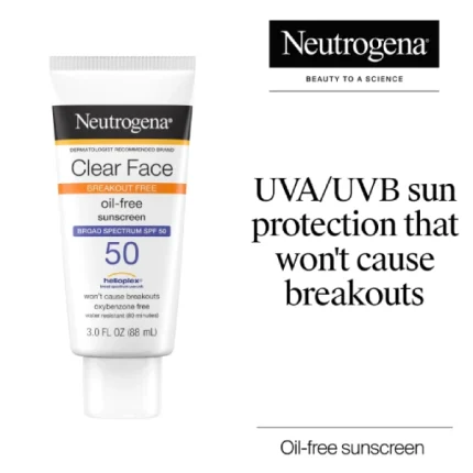 neutrogena clear face lotion solaire oil free sunscreen spf 50