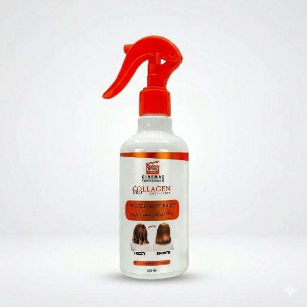 nitro canada collagen pro fast spray theater 300ml, spray coiffant lissant protéiné brillance cheveux
