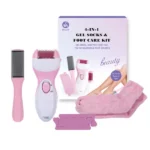 kit pédicure 4en1 pedi pro, lime électrique anti-callosités, chaussettes en gel hydratantes, râpe à pieds, séparateurs d'orteils