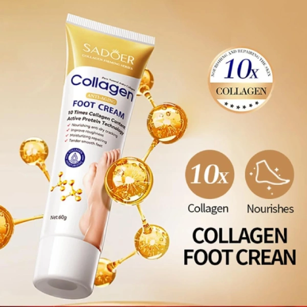 sadoer collagen foot cream crème réparatrice hydratante anti-age au collagène pour pieds