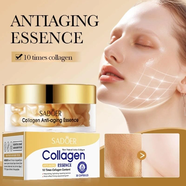 sadoer essence de collagène actif pur anti-age anti-aging collagen 30 capsules