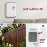 sonnette sans fil avec pile maxonvo 100m