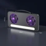 ventilateur mural turbo double tête 2en1 éclairage led