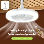 ventilateur de plafond led douille e27 multifonction avec télécommande