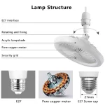 ventilateur de plafond led douille e27 multifonction avec télécommande